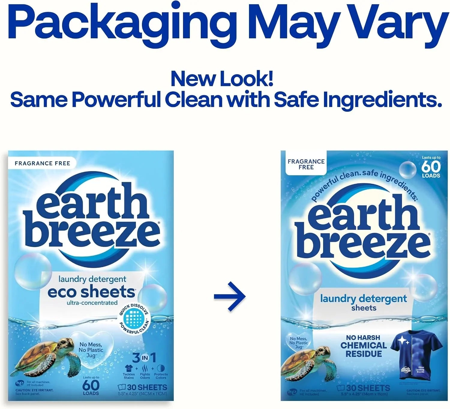 Earth Breeze Laundry Detergent Sheets Fragrance-Free 60 Loads Secondary image